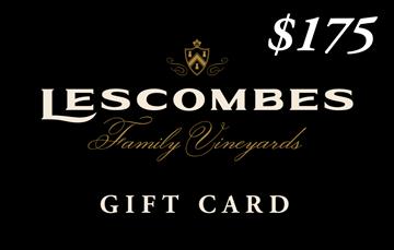 Lescombes Family Vineyards Gift Card - $175