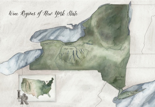 New York Wine Regions Map