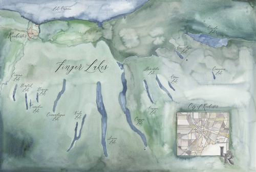 Finger Lakes Wine Region Map