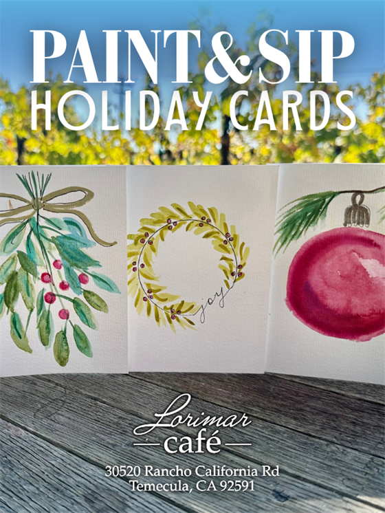 Paint & Sip Holiday Cards - 12.11.25 at Lorimar Cafe