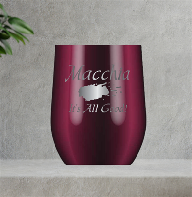 Macchia Logo Insulated Wine Tumbler