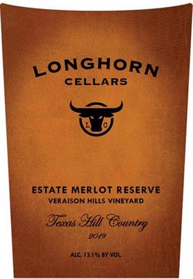 Longhorn Cellars Estate Reserve Merlot 2019