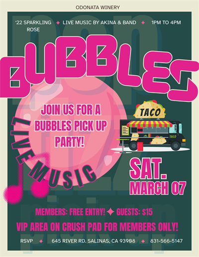 Bubbles Party 3/7/26!