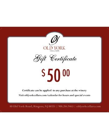 $50 Gift Certificate