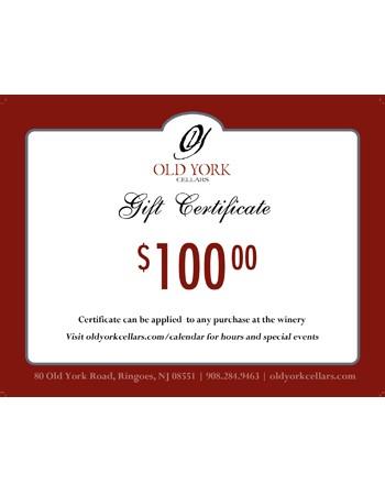 $100 Gift Certificate