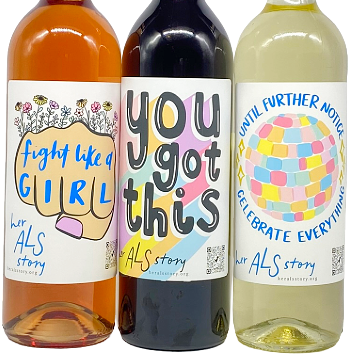 Her ALS Story HAS Three Bottle Wine Collection