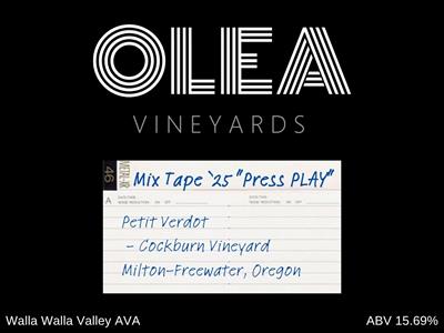 "Press Play"  Petit Verdot