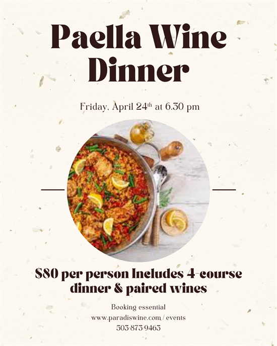 Paella Wine Dinner