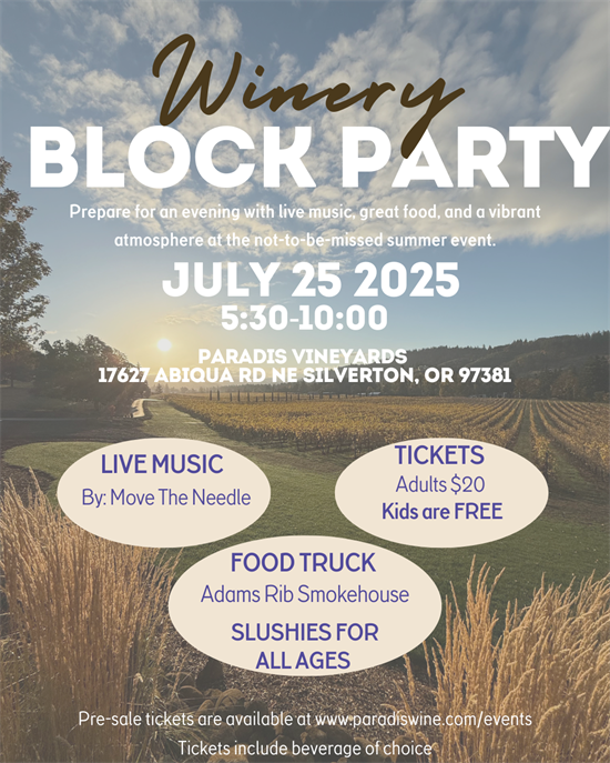 Winery Block Party Tickets
