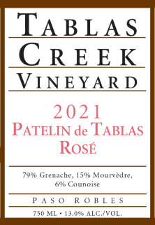 Tablas Creek Vineyard "Patelin de Tablas" Paso Robles Rosé 2021