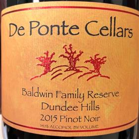 De Ponte "Baldwin Family" Pinot Noir 2015 1.5 L