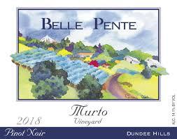 Belle Pente Vineyard Pinot Noir "Murto Vineyard," 2018