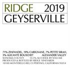 Ridge Geyserville Zinfandel Blend 2019