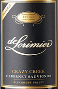 deLorimier "Crazy Creek Reserve" Cabernet Sauvignon, 2018