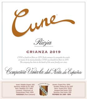 Cune Rioja Crianza Tempranillo, 2019