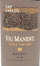 Viu Manent Malbec “Single Vineyard” San Carlos 2018
