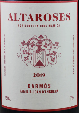 Familia Joan d'Anguera "Altaroses" Garnatxa 2019