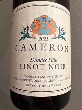 Cameron Winery Pinot Noir Dundee Hills 2021