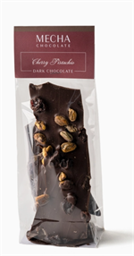 Pistacio and Dried Cherry Chocolate Bark