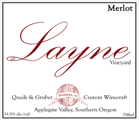 2017 Merlot, Layne Vineyard - 750ml, 14.3%