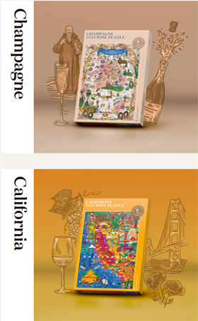 Wine Region Puzzle (Champagne & California)