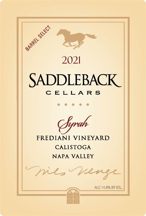 2021 Syrah, Frediani Vineyard