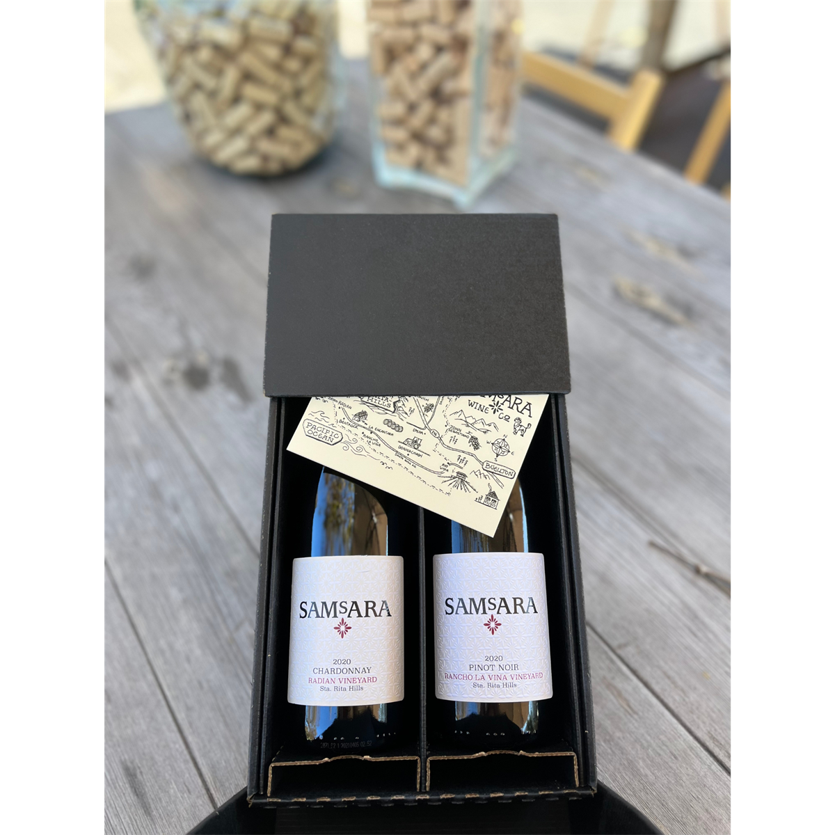 Merch - Black Cardboard Gift Box Two Bottle
