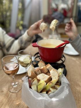 Cheese Fondue with the Village Cheese Shop