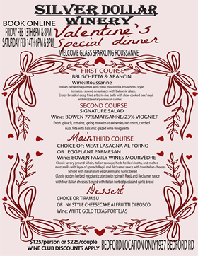 VALENTINES MEAL SPECIAL W/ WINE SINGLE TICKET