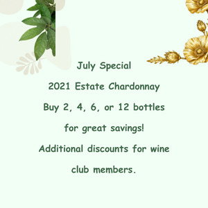 JULY Special - '21 Est Chardonnay- 6 btls