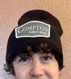 Compton Logo Knit Hat Black