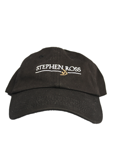 Hat - Black, Logo, "Dad Hat" velcro back