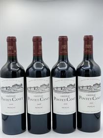 Château Pontet-Canet Pauillac Vertical 4-pack, Includes 1 bottle from each vintage: 2006, 2008, 2010, 2012