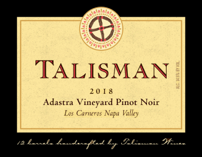 2018 Adastra Vineyard Pinot Noir, Methode Ancienne, Los Carneros Napa Valley
