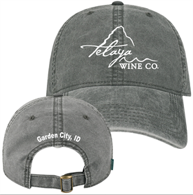 Telaya Wine 26 Terra Twill Relaxed Hat- Telaya MTN Wave Logo