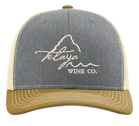 Telaya Wine 24Trucker Mesh Snapback Hat-Telaya Logo