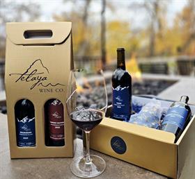 Empty Gift Box-Gold 2 or 3 Bottles