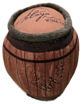 Telaya Dog Plush Wine Barrel Squeaky Toy