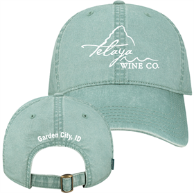 Telaya Wine 26 Terra Twill Relaxed Hat- Telaya MTN Wave Logo