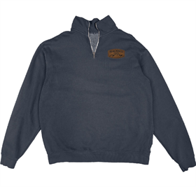 Telaya Wine 26 Dyed Fleece 1/4 Zip-Leather Patch