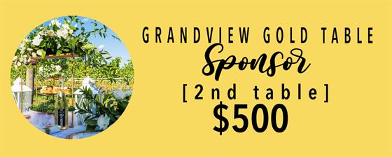 Fête en Blanc - Grandview Gold Sponsor 2ND TABLE 2025
