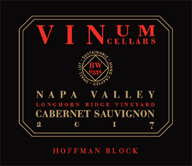 2017 Cabernet Sauvignon, Hoffman Block, Napa Valley, 1.5L