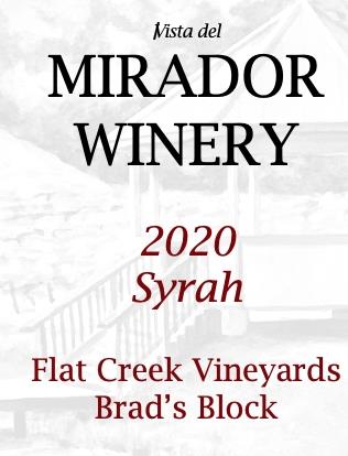 2020 Syrah Brad's Block
