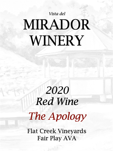 2020 Apology Red Blend