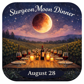 August 28 Sturgeon Moon (partial lunar eclipse) Full Moon Farm-to-Table Dinner