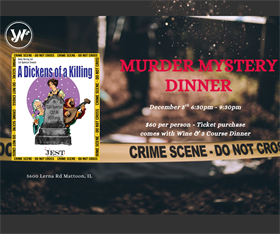 Murder Mystery Dinner - A Dickens of a Killing December 5th @ 6:30pm