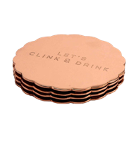 Rose Gold Cocktail Straw-4pk
