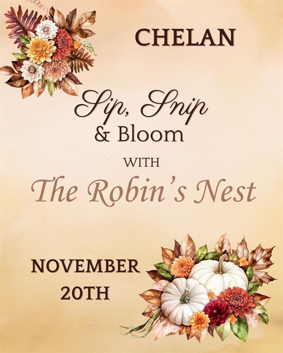 Sip, Snip, & Bloom- Chelan Nov 20