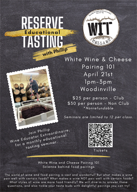 April Reserve Educational Tasting Series - Woodinville