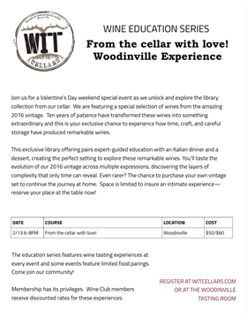 2016 "From the cellar with love" Woodinville decade tasting